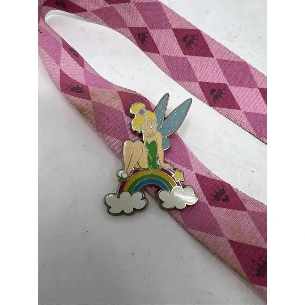 Disney Princess Lanyard And 5 Pins‎ Lot Mickey Tinkerbell Cinderella